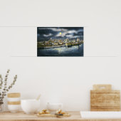 Poster Vue d'Albany Skyline la nuit (Cuisine)