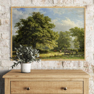 Poster Vue dans la forêt de Bentheim par George Andries R