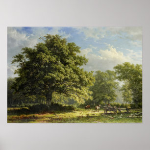 Poster Vue dans la forêt de Bentheim par George Andries R