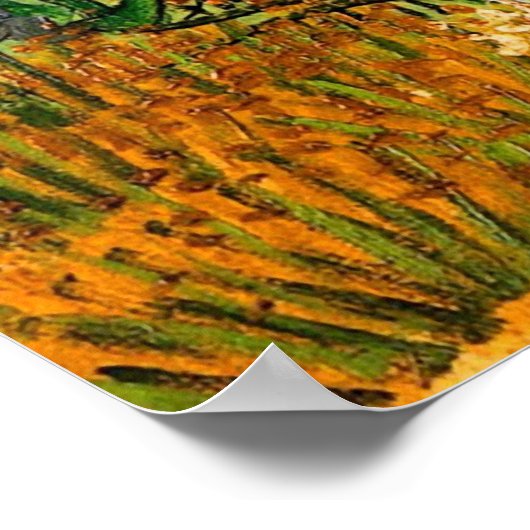 Poster Vue d'Arles avec Irises au premier plan (Coin)