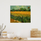 Poster Vue d'Arles avec Irises au premier plan (Cuisine)