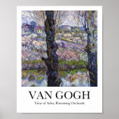 Poster Vue d'Arles, Flower Orchards par Van Gogh (Devant)
