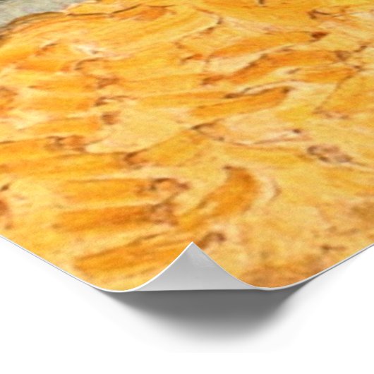 Poster Vue d'Auvers avec l'église par Vincent van Gogh (Coin)