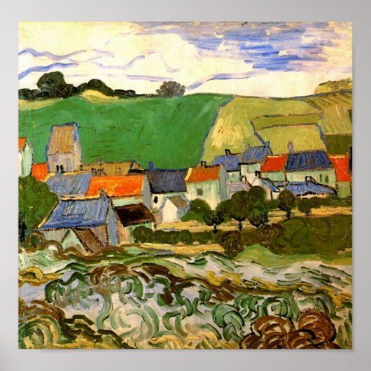 Poster Vue d'Auvers (F799) Van Gogh Fine Art (Devant)