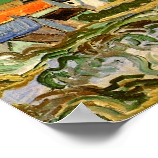 Poster Vue d'Auvers (F799) Van Gogh Fine Art (Coin)