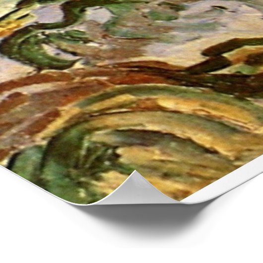 Poster Vue d'Auvers par Vincent van Gogh (Coin)