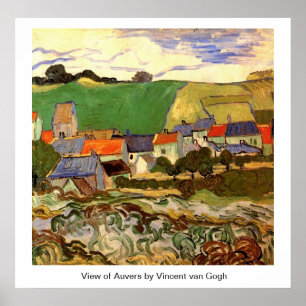 Poster Vue d'Auvers Vincent van Gogh