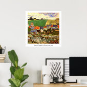 Poster Vue d'Auvers Vincent van Gogh (Bureau à domicile)
