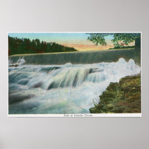 Poster Vue de barrage à l'abîme d'Ausable