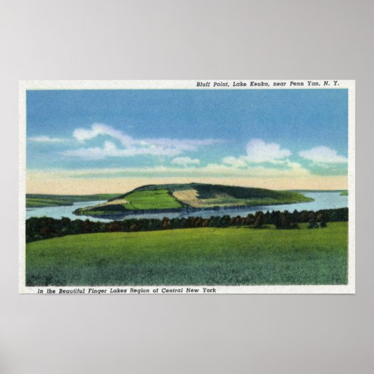 Poster Vue de Bluff Point près de Penn Yan (Devant)