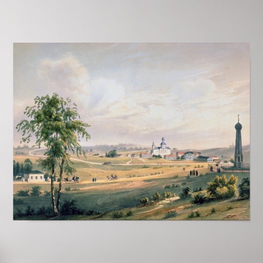 Poster Vue de Borodino, emplacement du décisif (Devant)