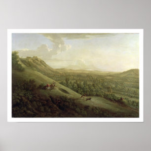 Poster Vue de Boxhill, Surrey, avec Dorking in the Dis