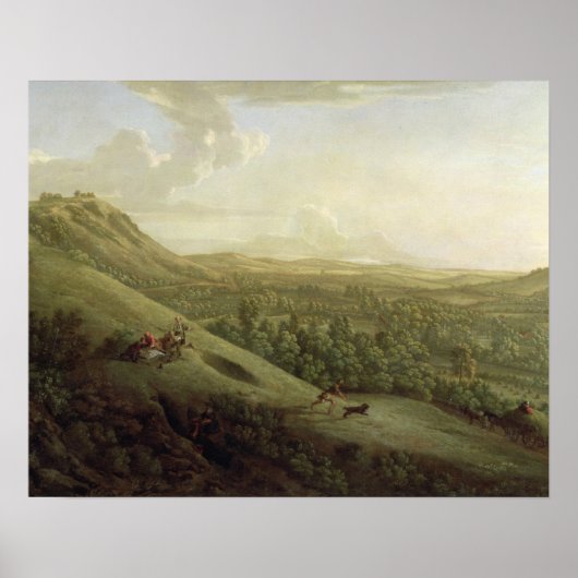 Poster Vue de Boxhill, Surrey, avec Dorking in the Dis (Devant)