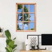 Poster Vue de branche d'arborescence à partir d'une illus (Bureau à domicile)