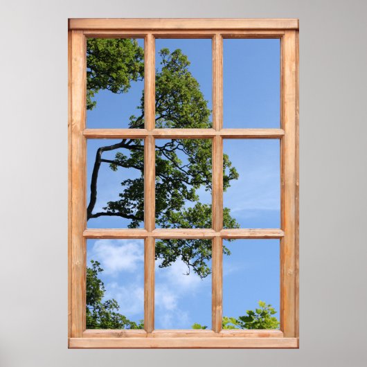 Poster Vue de branche d'arborescence à partir d'une illus (Devant)