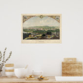 Poster Vue de Bridgeport, Connecticut en 1857 (Cuisine)