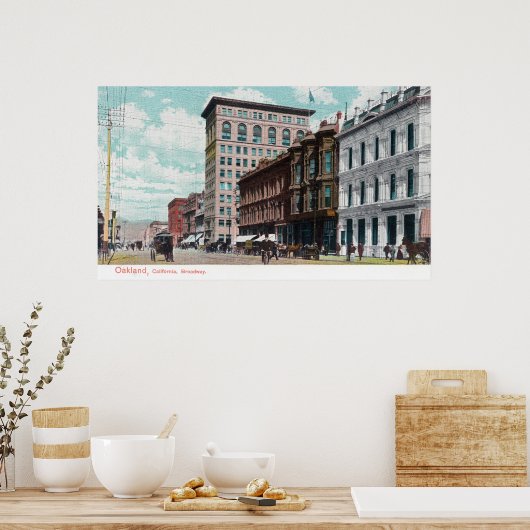 Poster Vue de BroadwayOakland, CA (Cuisine)