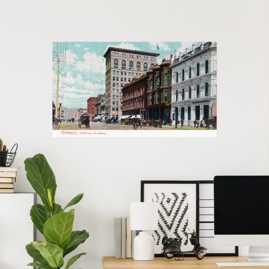 Poster Vue de BroadwayOakland, CA (Bureau à domicile)