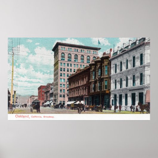 Poster Vue de BroadwayOakland, CA (Devant)