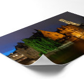 Poster Vue de Bruges de nuit (Coin)