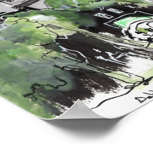 Poster Vue de Bryant Park NYC (Coin)