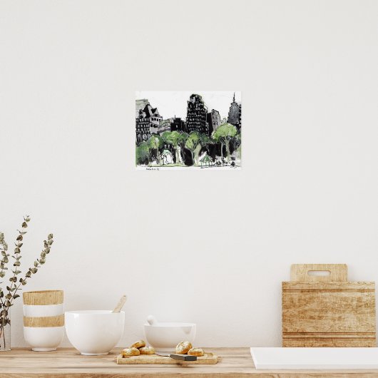 Poster Vue de Bryant Park NYC (Cuisine)