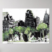 Poster Vue de Bryant Park NYC (Devant)