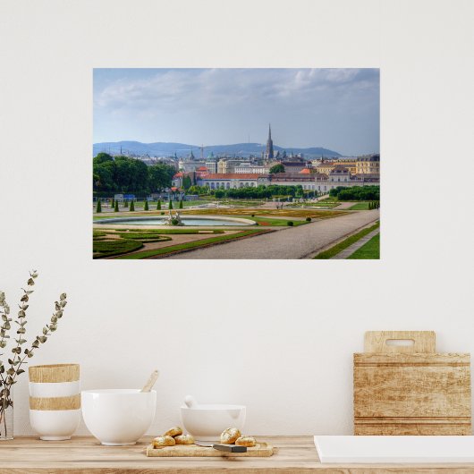 Poster Vue de Canaletto sur Vienne, Autriche (Cuisine)