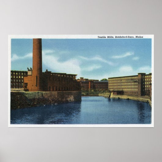 Poster Vue de certaines usines textiles (Devant)