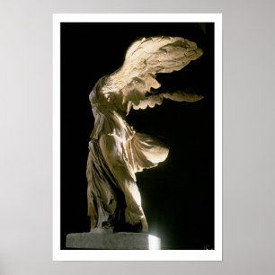 Poster Vue de côté de la victoire de Samothrace (Parian