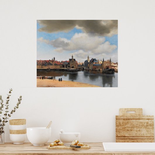 Poster Vue de Delft (Cuisine)