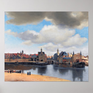 Poster Vue de Delft, Johannes Vermeer, 1659-1660