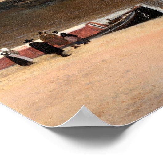 Poster Vue de Delft par Johannes Vermeer (Coin)