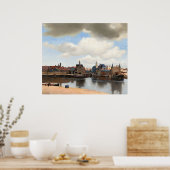 Poster Vue de Delft par Johannes Vermeer (Cuisine)