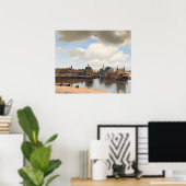 Poster Vue de Delft — Vermeer (Bureau à domicile)