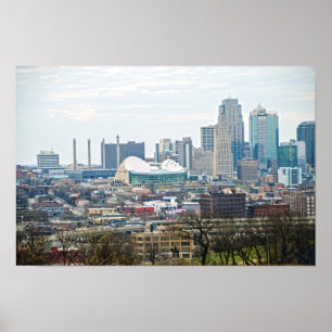 Poster Vue de Downtown Kansas City, Missouri
