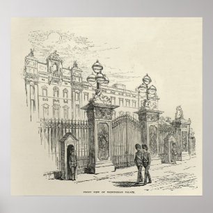 Poster Vue de face de Buckingham Palace