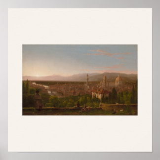Poster Vue de Florence par Thomas Cole - Square Art