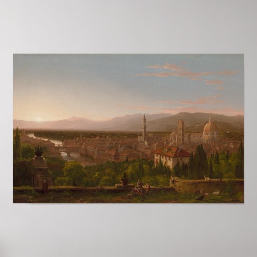 Poster Vue de Florence — Thomas Cole (Devant)