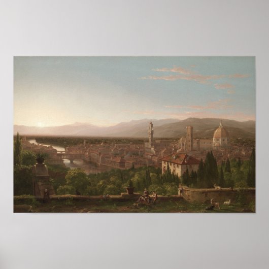 Poster Vue de Florence — Thomas Cole Imprimer (Devant)