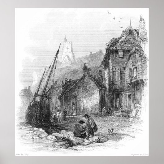 Poster Vue de Folkestone (Devant)