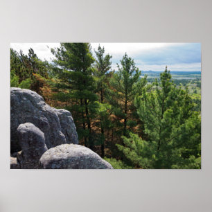 Poster Vue de Forest Valley à Castle Mound