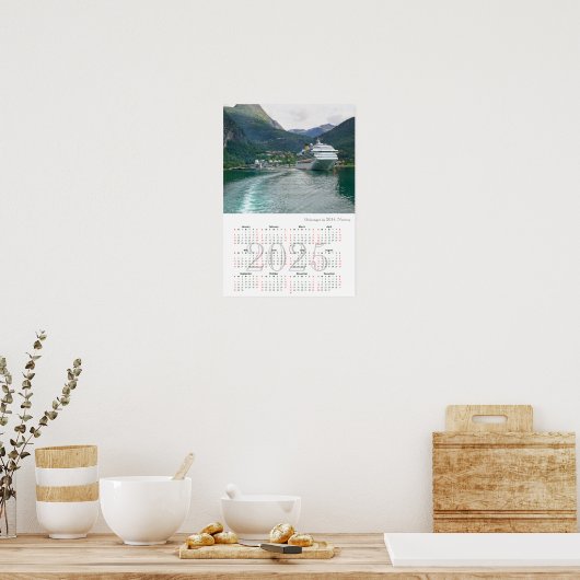 Poster Vue de Geiranger en 2014, Norvège (Cuisine)