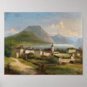 Poster Vue de Gmunden | Johann Wilhelm Jankowsky (Devant)