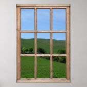 Poster Vue de Green Hill depuis une fenêtre (Devant)