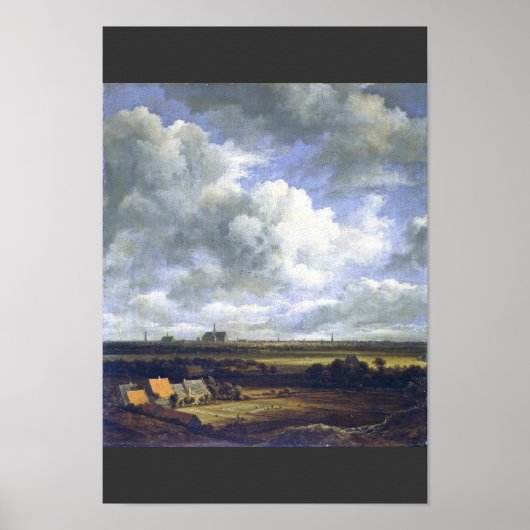 Poster Vue De Haarlem Par Ruisdael Jacob Isaacksz. Van (B (Devant)
