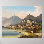 Poster Vue de Hallstatt | Johann Wilhelm Jankowsky (Devant)