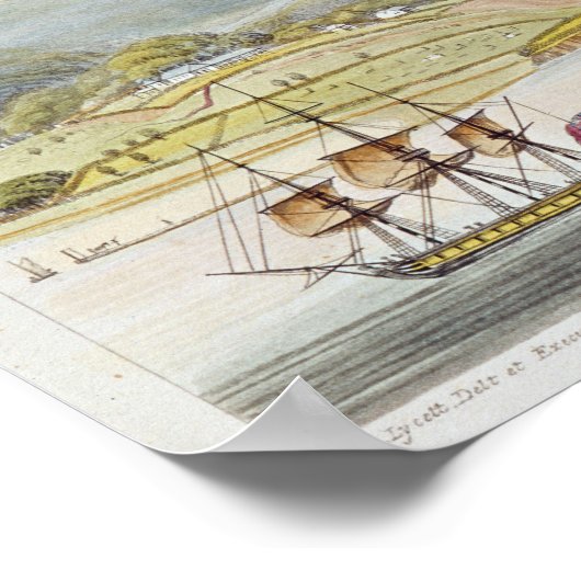 Poster Vue de Hobart Town, 1824 (Coin)