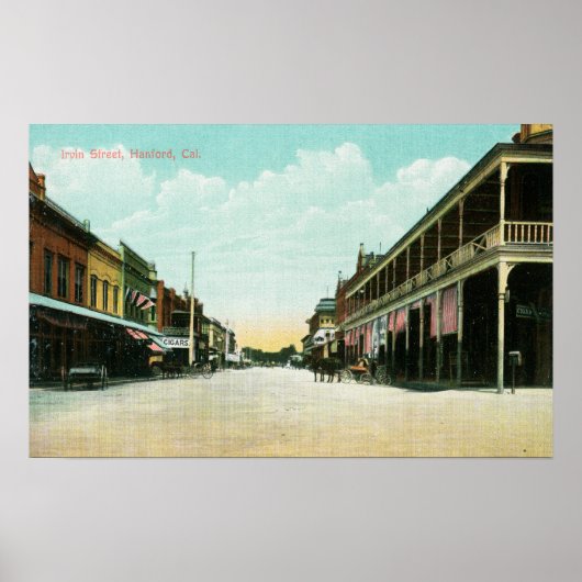 Poster Vue de Irvin StreetHanford, CA (Devant)