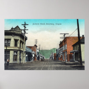 Poster Vue de Jackson StreetRoseburg, OU